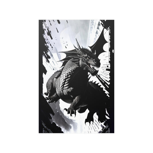 Dragon attack Satin Posters (210gsm)