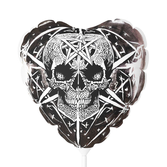 Pentagram Skull Balloon (Round and Heart-shaped), 11"