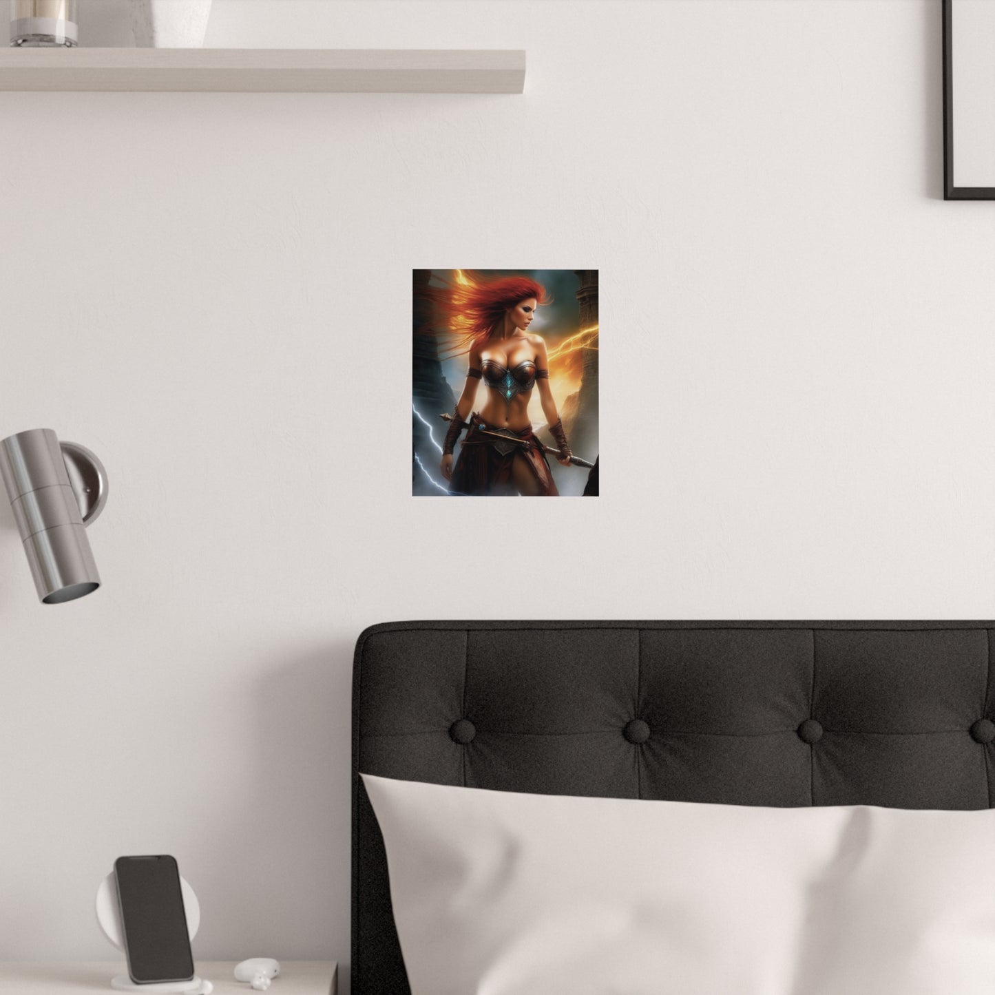 Lighting winged Warrior Satin Posters (210gsm)