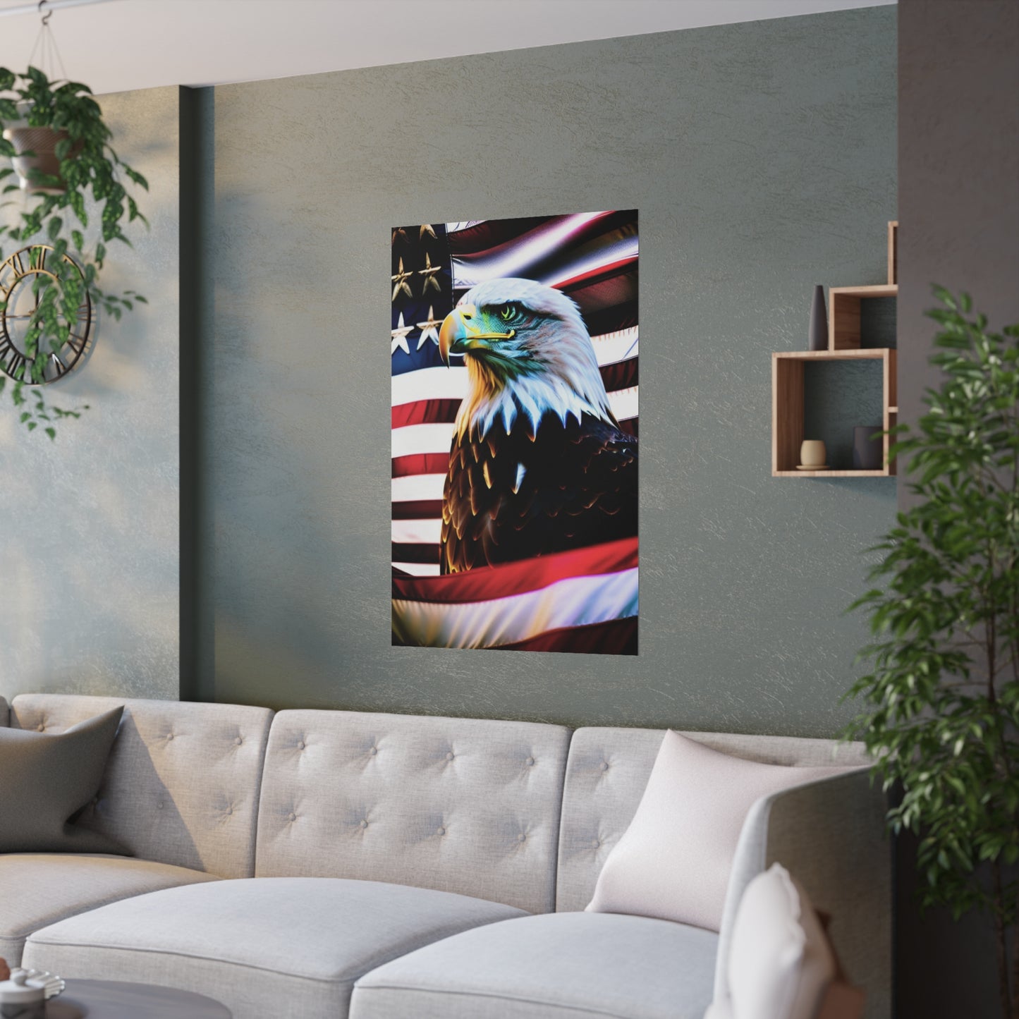 Flag and Eagle Satin Posters (210gsm)