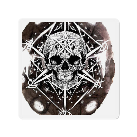 Pentagram Skull Die-Cut Magnets