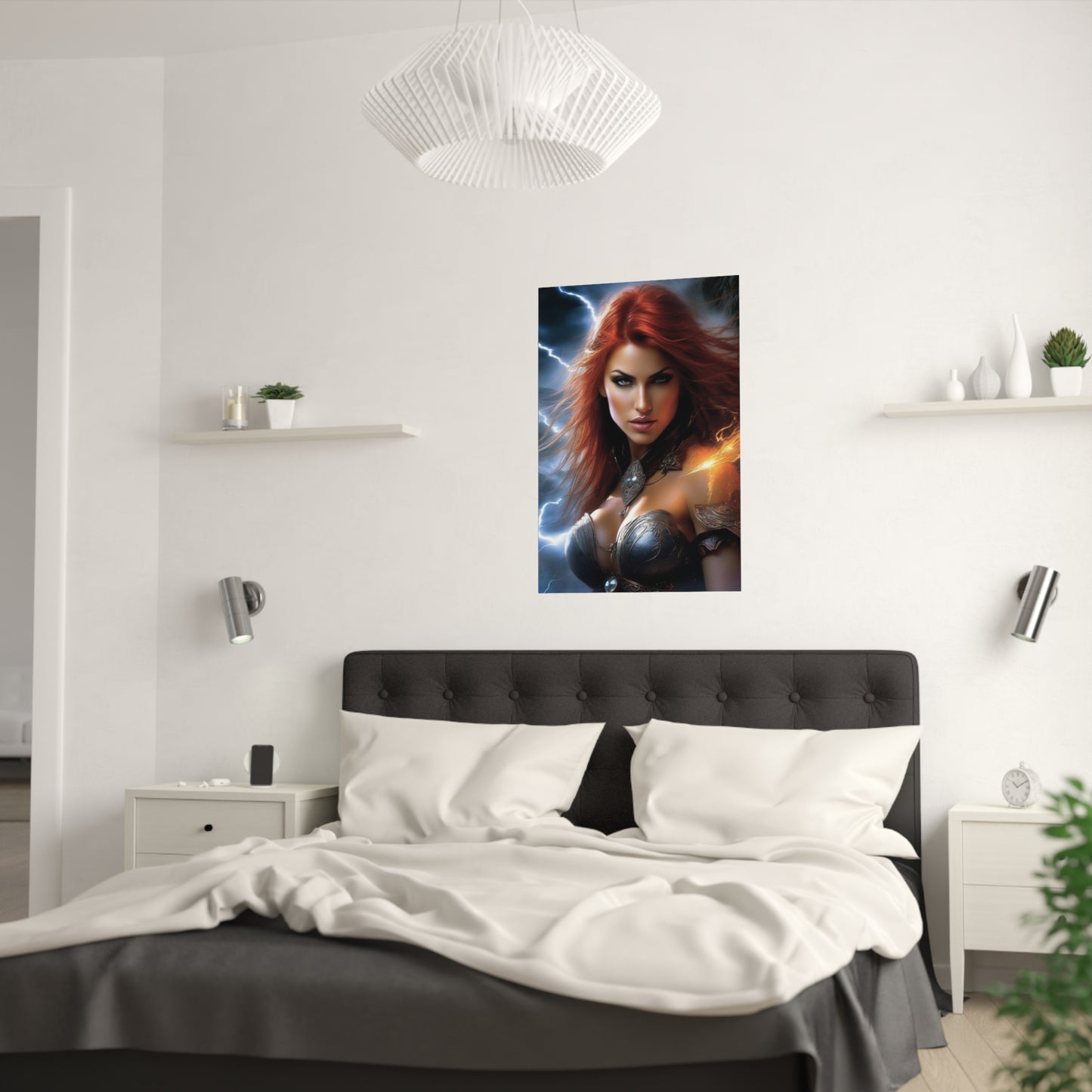 Redhead lightning Satin Posters (210gsm)
