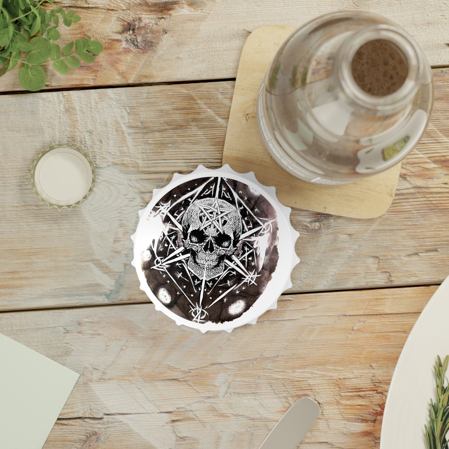 Pentagram Skull Bottle Opener