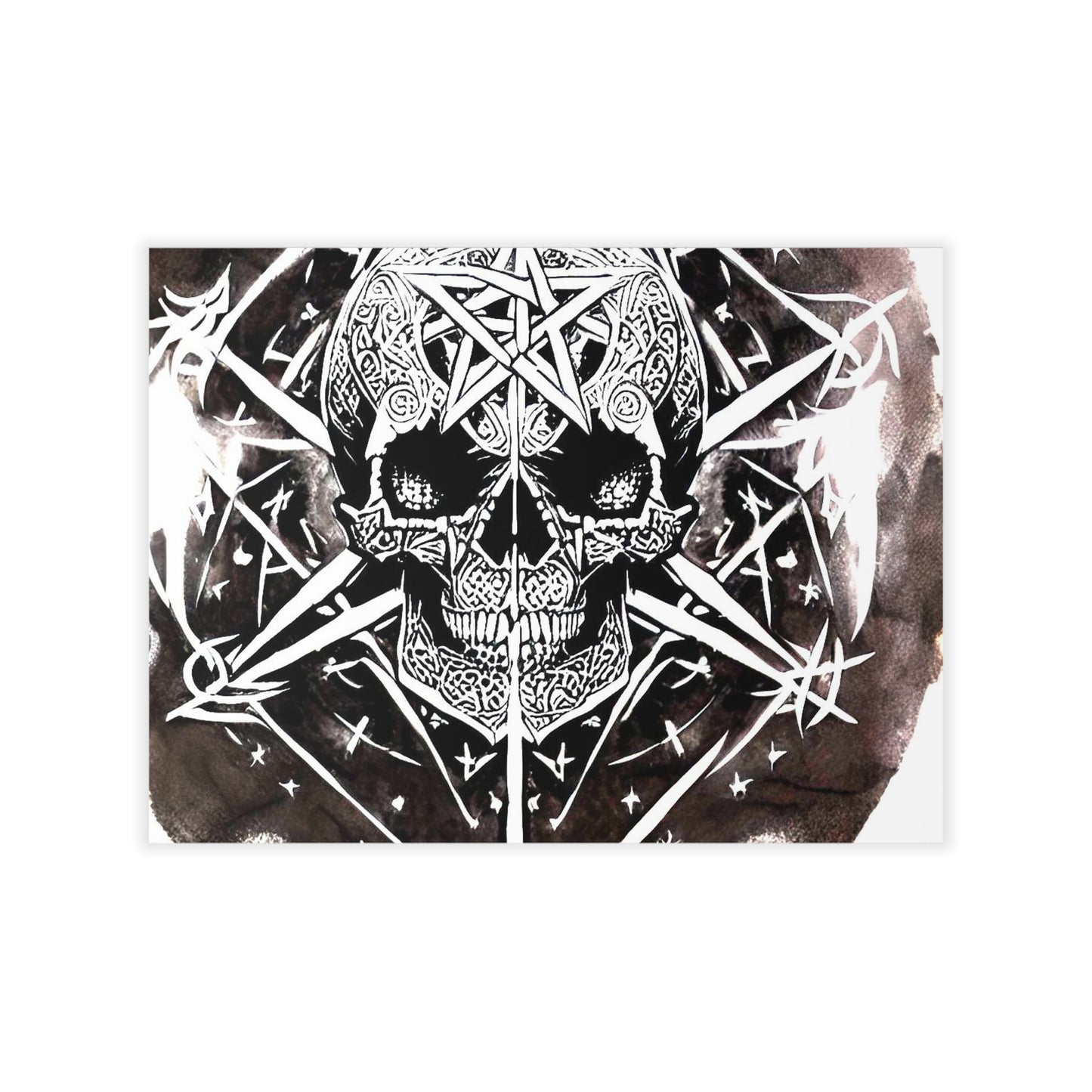 Pentagram Skull Wall Decals