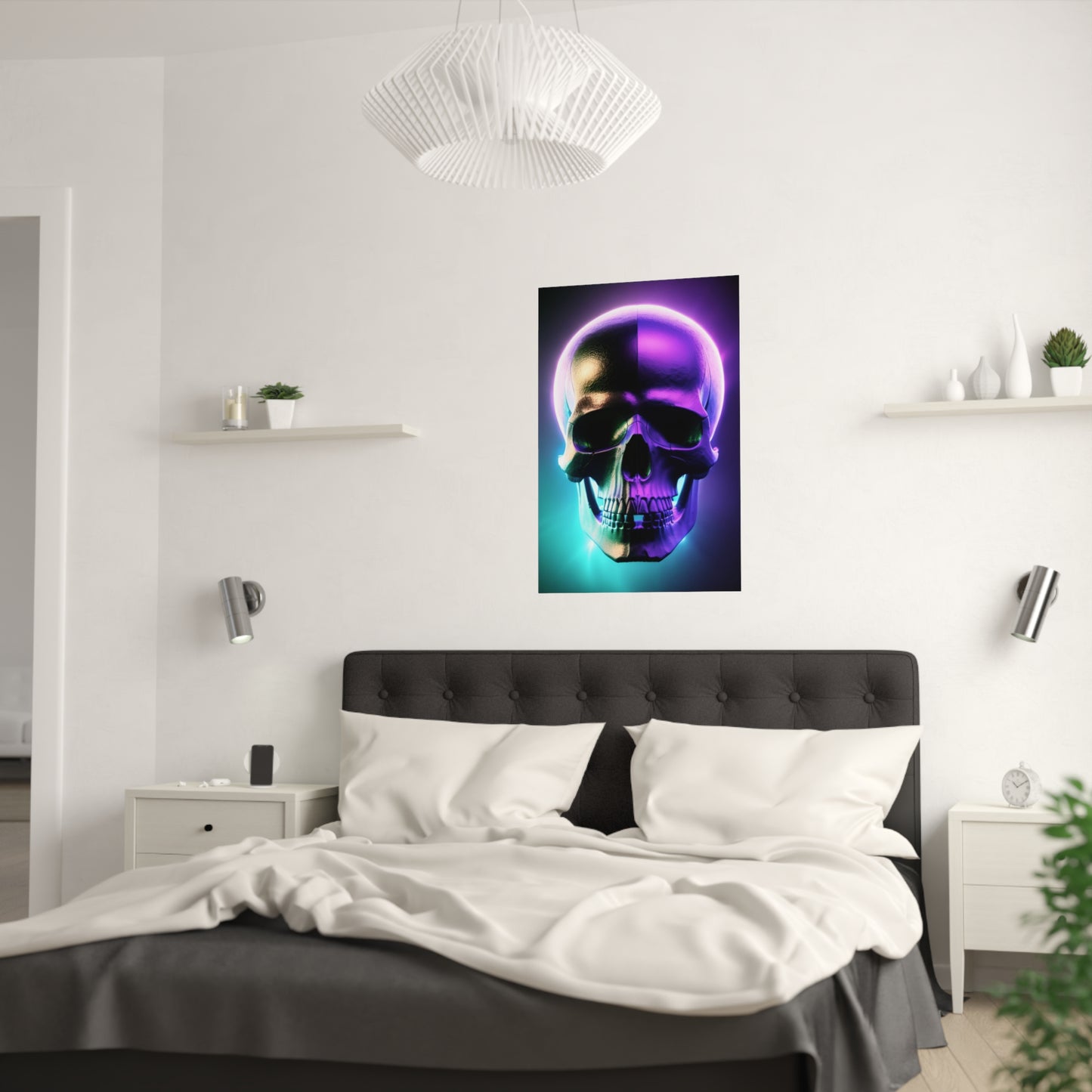 Purple Skull Satin Posters (210gsm)