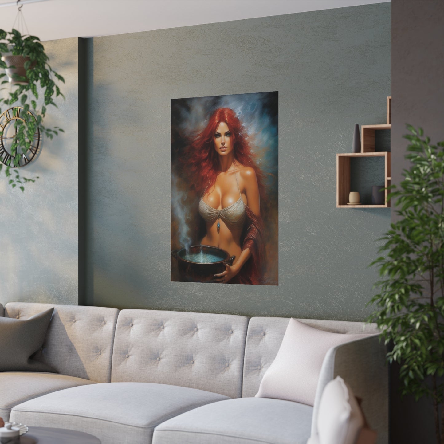 Watercolor Redhead Satin Posters (210gsm)