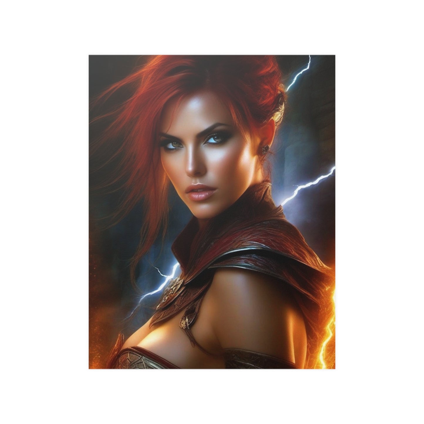 Short haired warrior Satin Posters (210gsm)