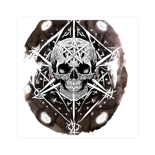 Pentagram Skull Vinyl Die-Cut Stickers