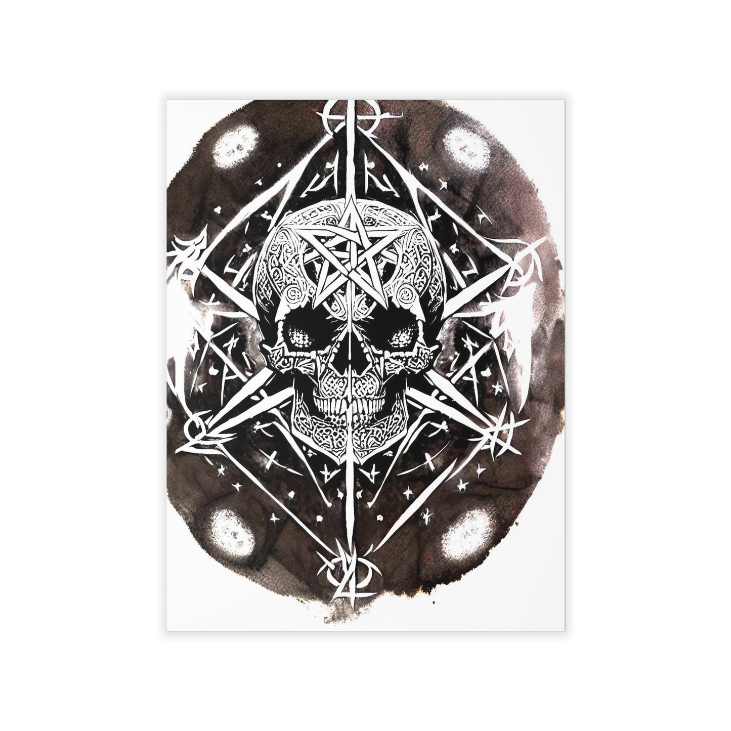 Pentagram Skull Wall Decals