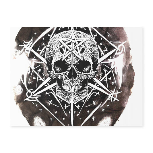 Pentagram Skull Yard Sign