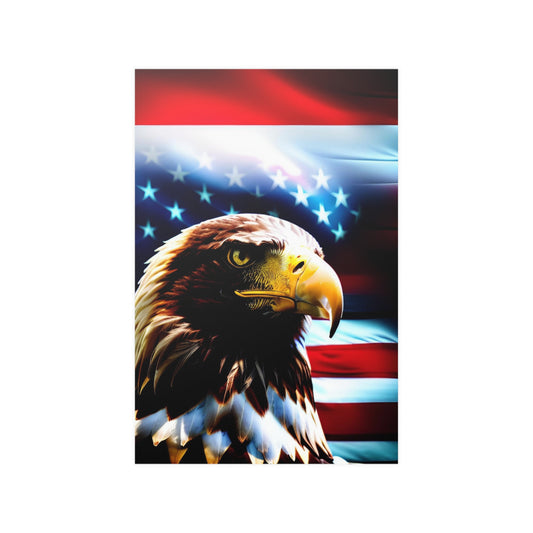 Eagle and Flag Satin Posters (210gsm)