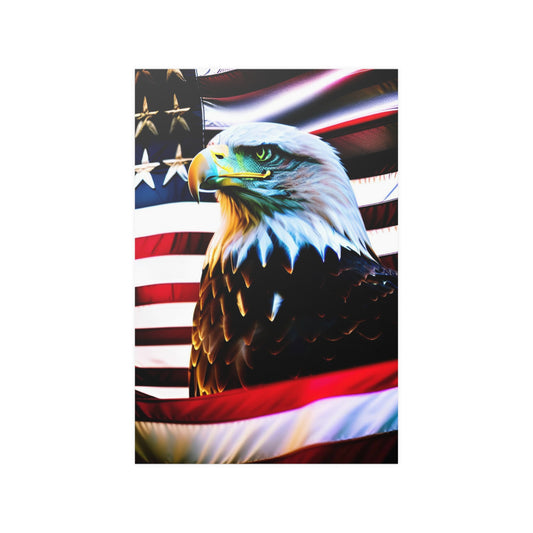 Flag and Eagle Satin Posters (210gsm)