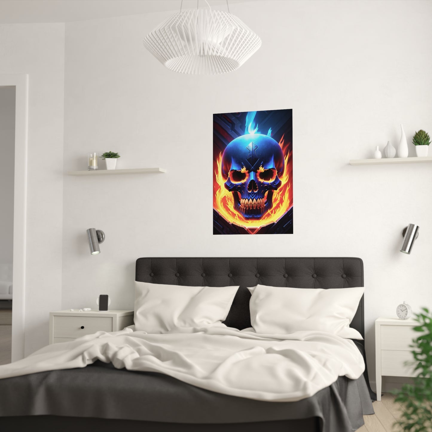 Flaming Skull 2 Satin Posters (210gsm)