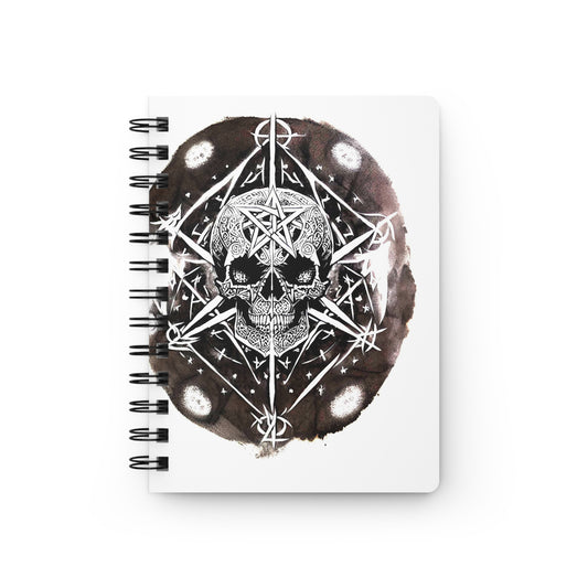 Pentagram Skull Spiral Bound Journal