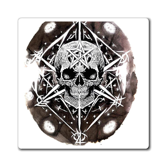 Pentagram Skull Magnets