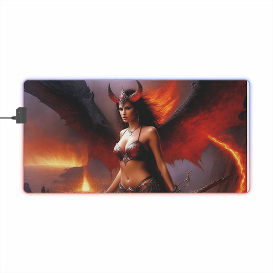 Demon Queen LED Gaming Mouse Pad