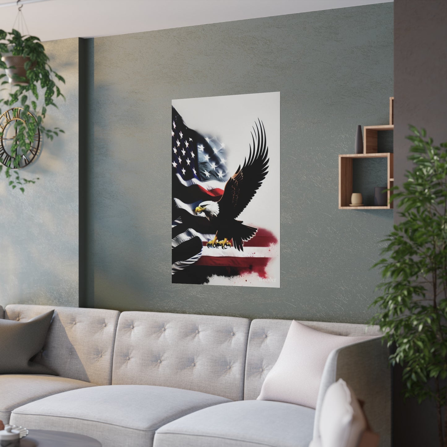 Eagle and Flag Satin Posters (210gsm)