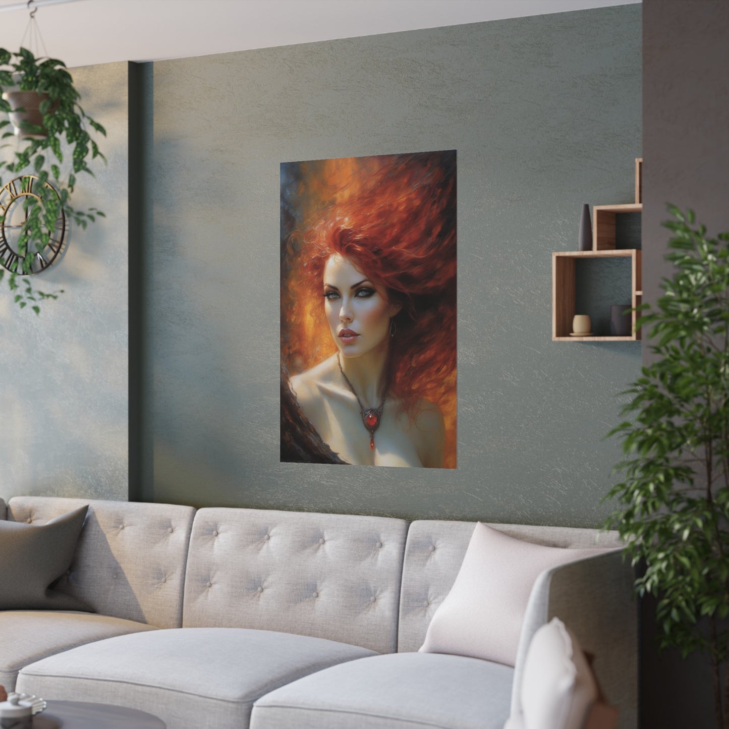 Redhead fire Satin Posters (210gsm)