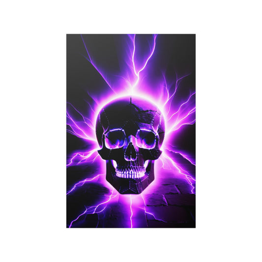 Purple Skull 3 Satin Posters (210gsm)