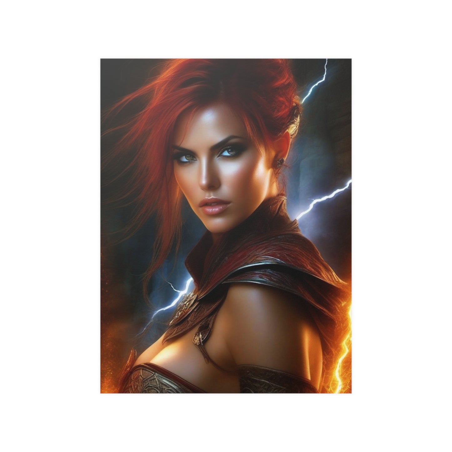 Short haired warrior Satin Posters (210gsm)