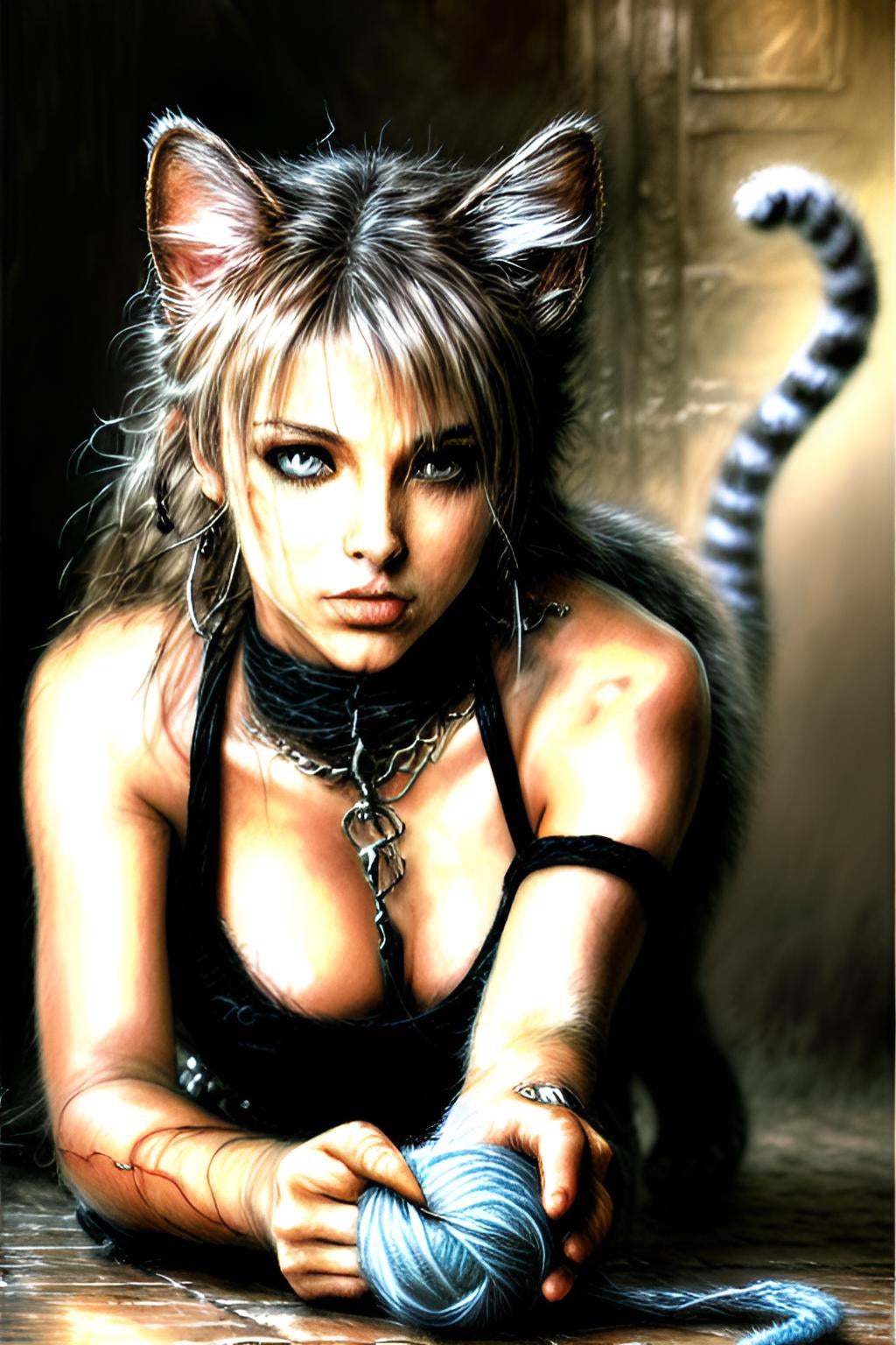 Niko catwoman tail cat eyes