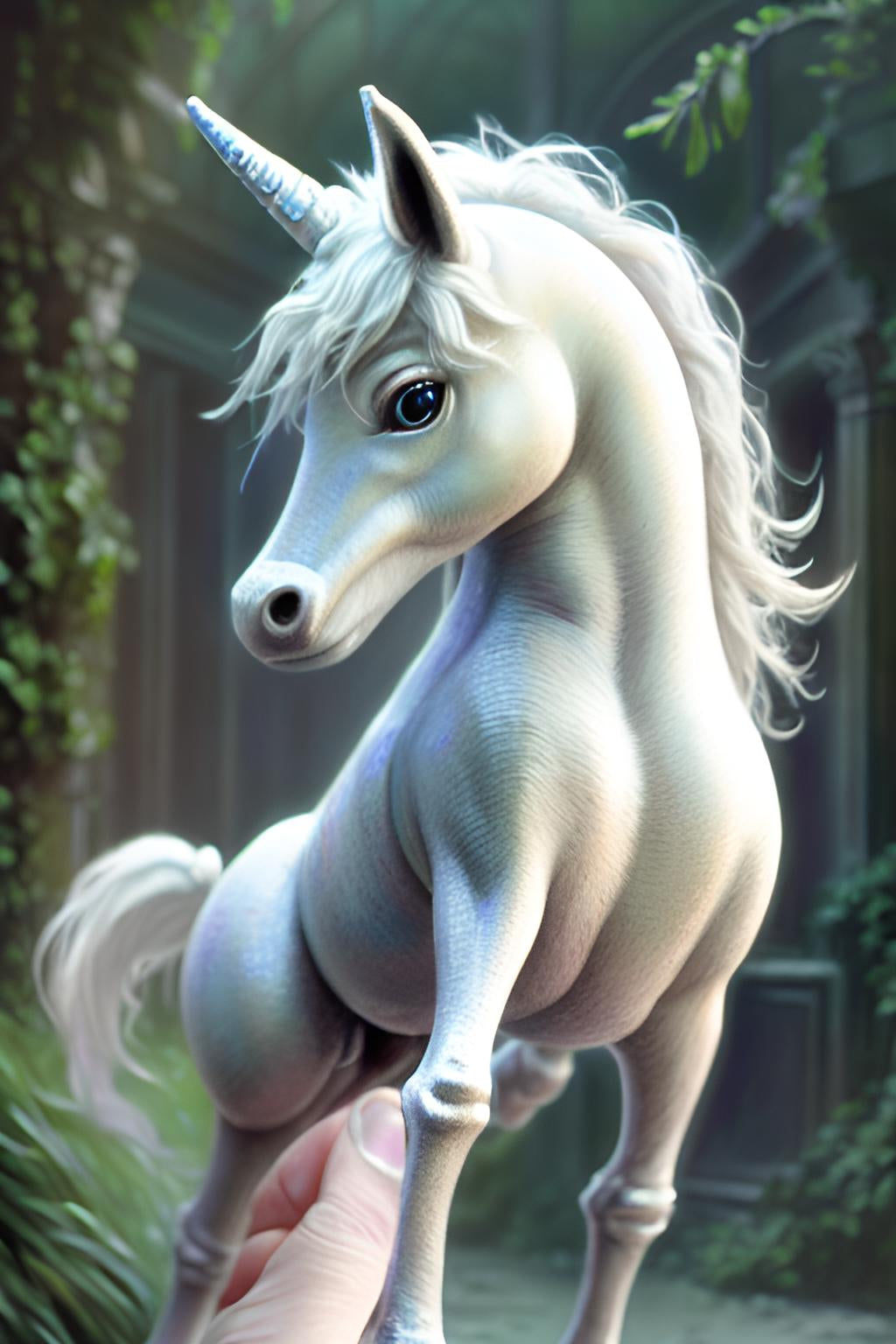 Unicorn horse horn cute white eyes