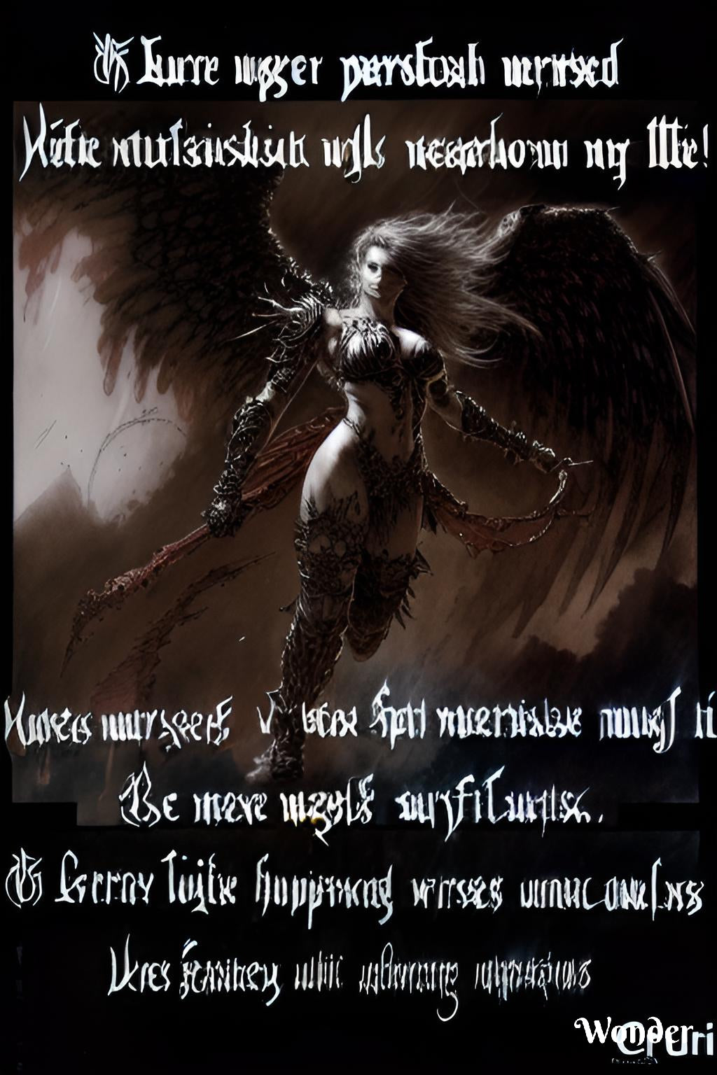 Angel dark anime wings