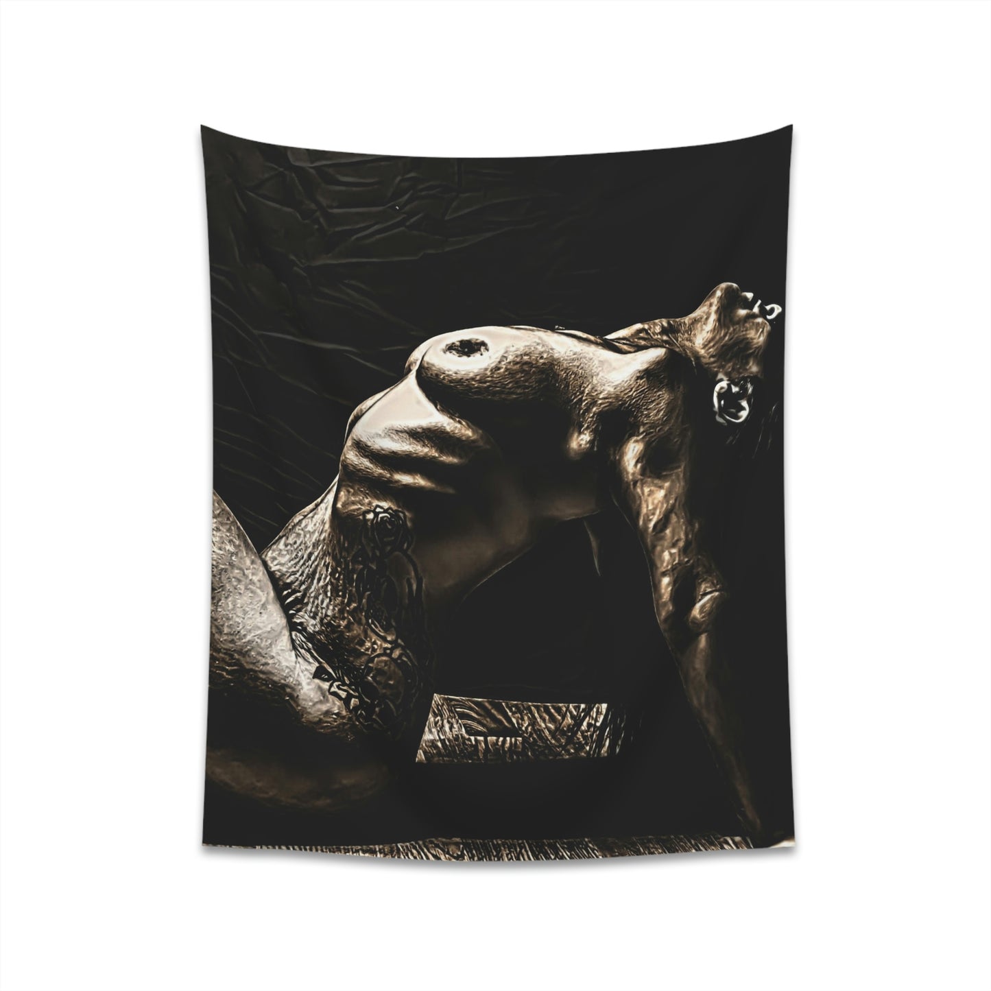 Bronzed Printed Wall Tapestry