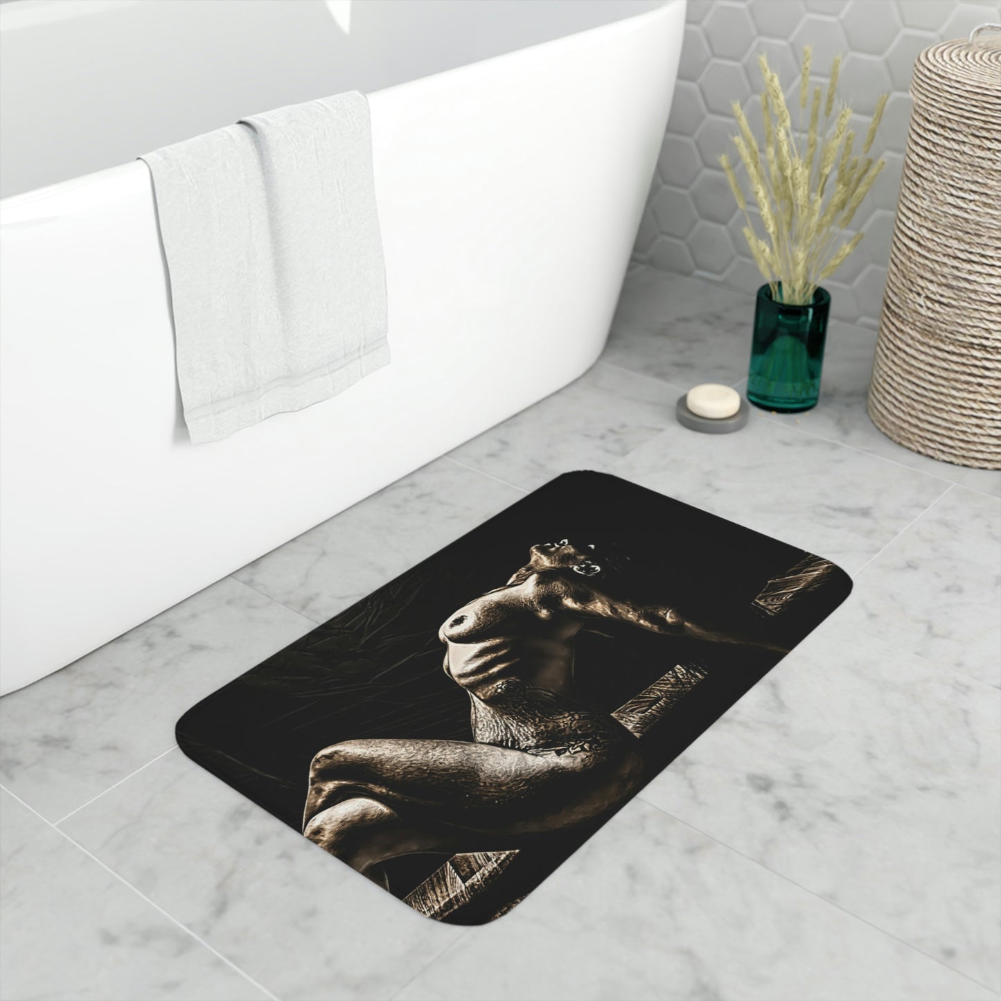 Bronzed Memory Foam Bath Mat