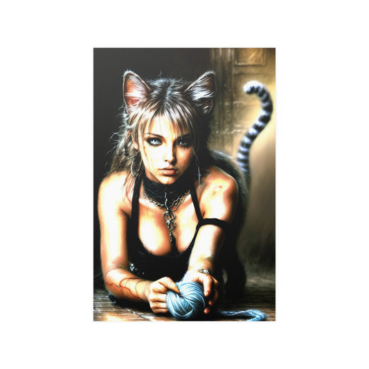Cat girl Satin Posters (210gsm)