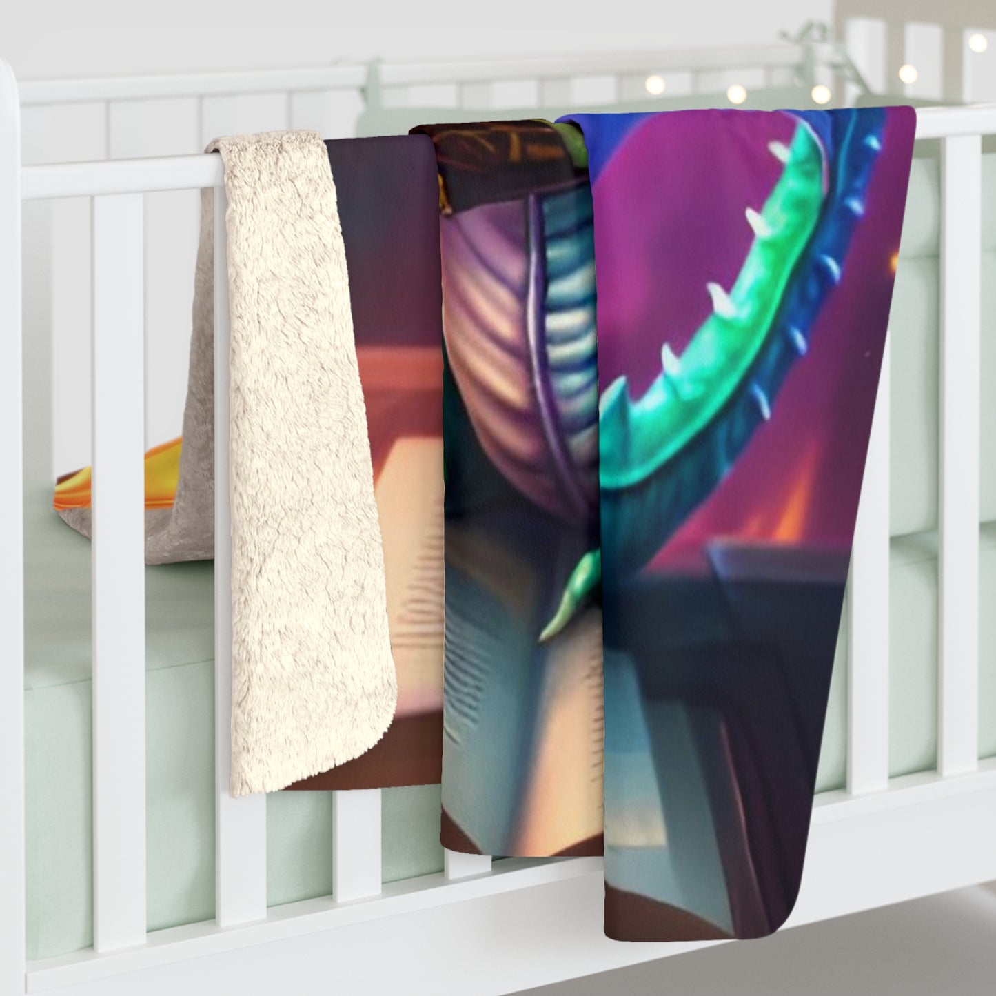 Baby dragon Sherpa Fleece Blanket