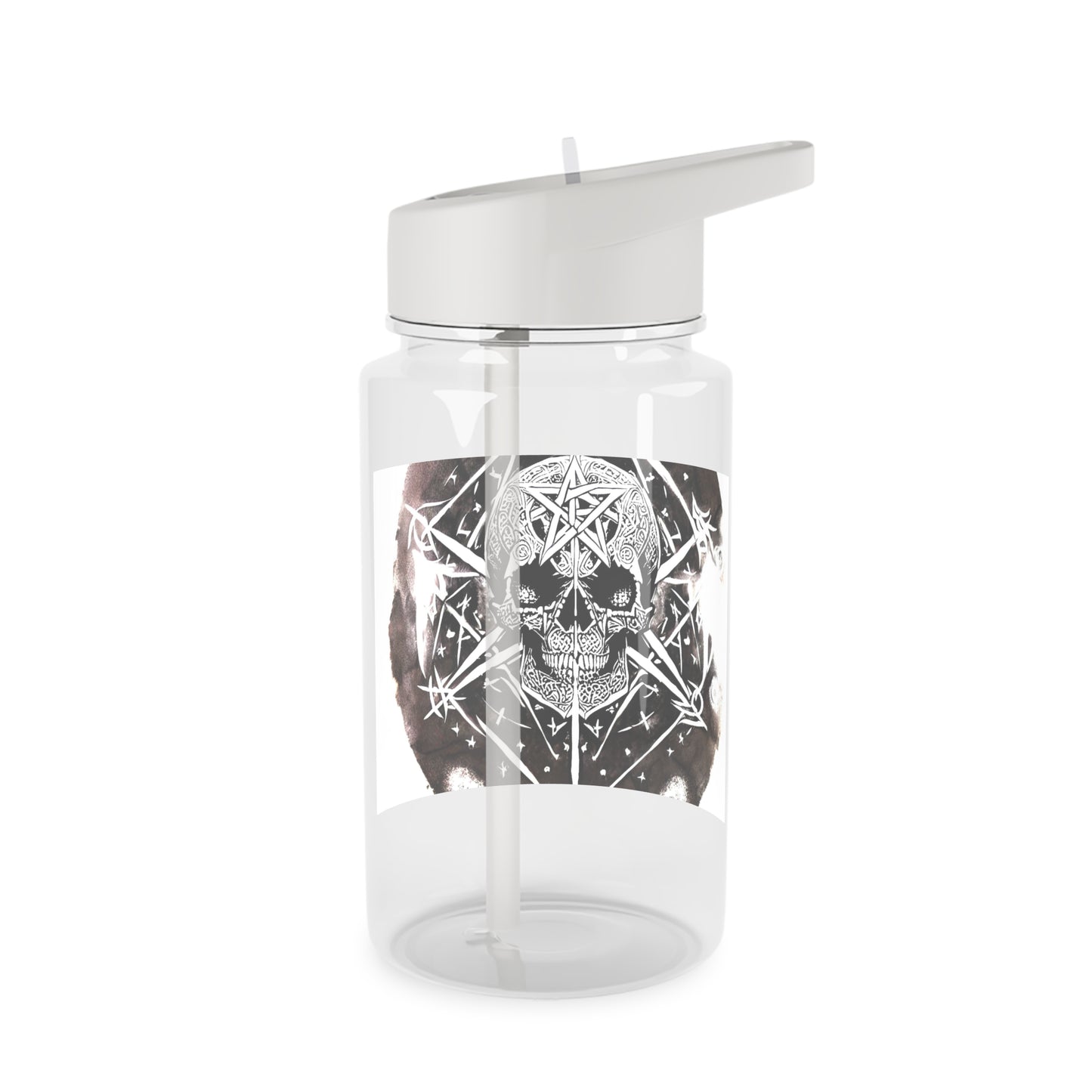 Pentagram Skull Tritan Water Bottle