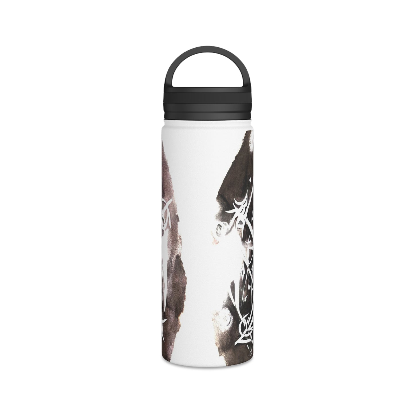 Pentagram Skull Stainless Steel Water Bottle, Handle Lid