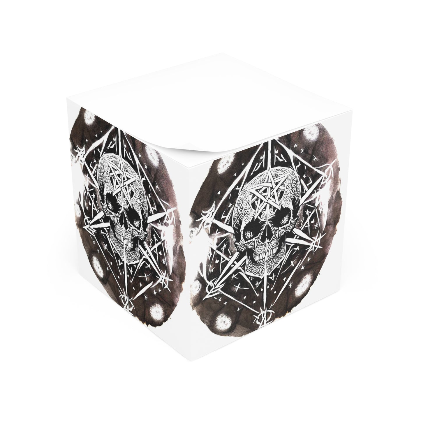 Pentagram Skull Note Cube