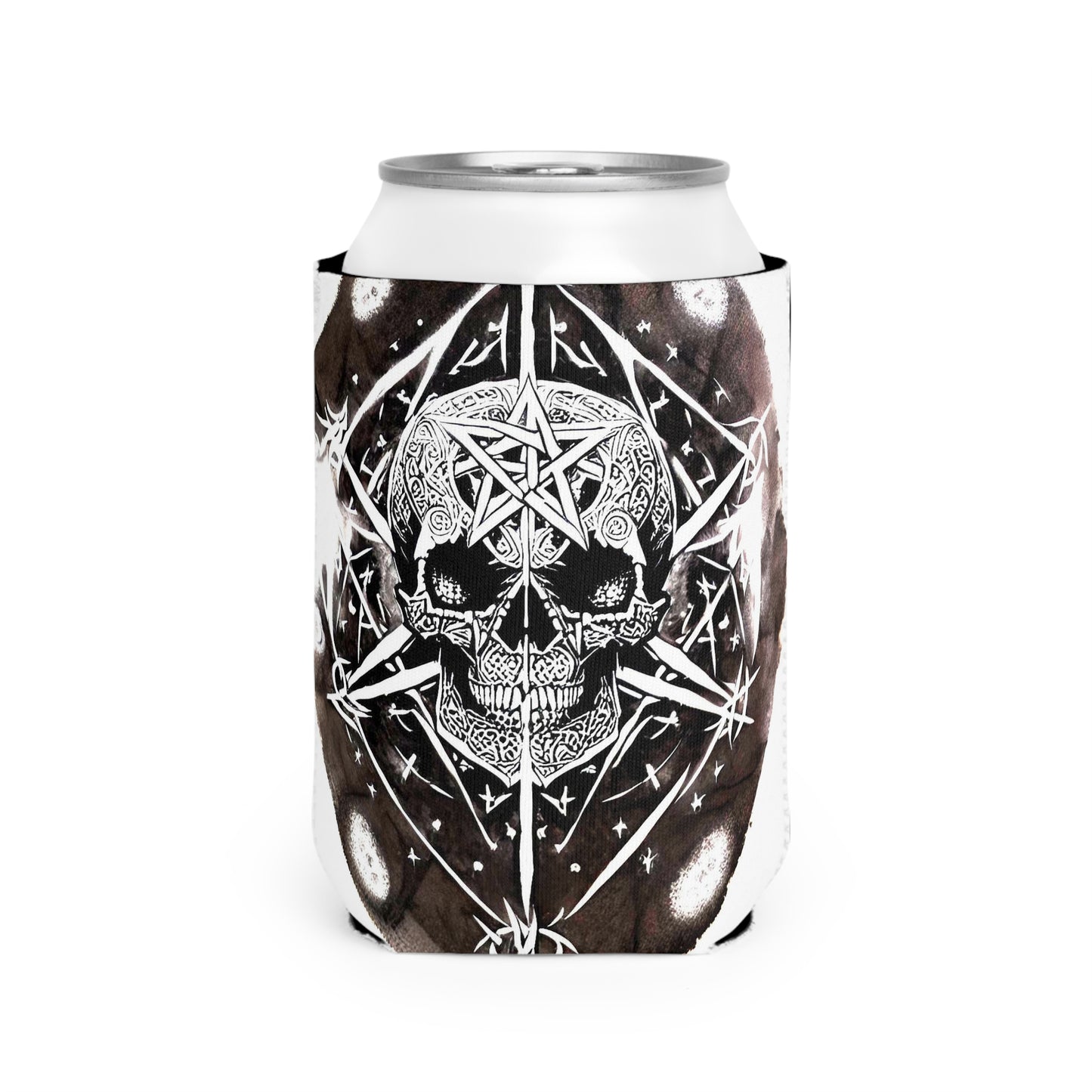 Pentagram Skull Can Cooler Sleeve