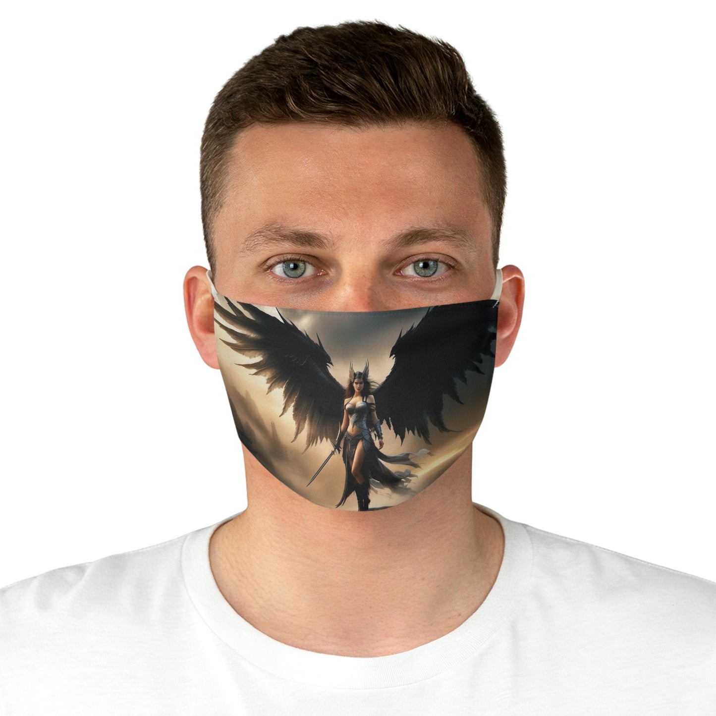 Winged warrior Fabric Face Mask