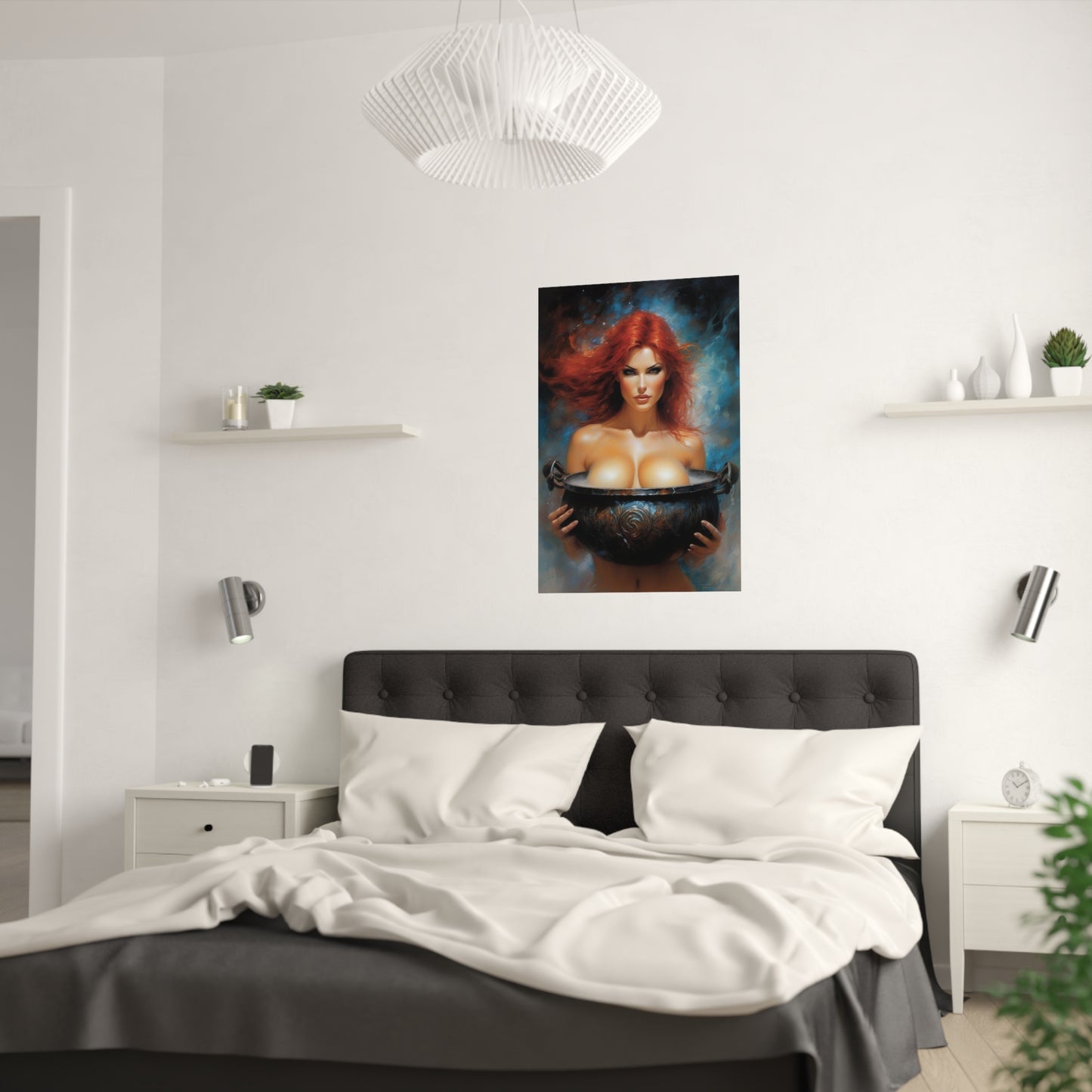 Redhead Bathing the Tatas Satin Posters (210gsm)