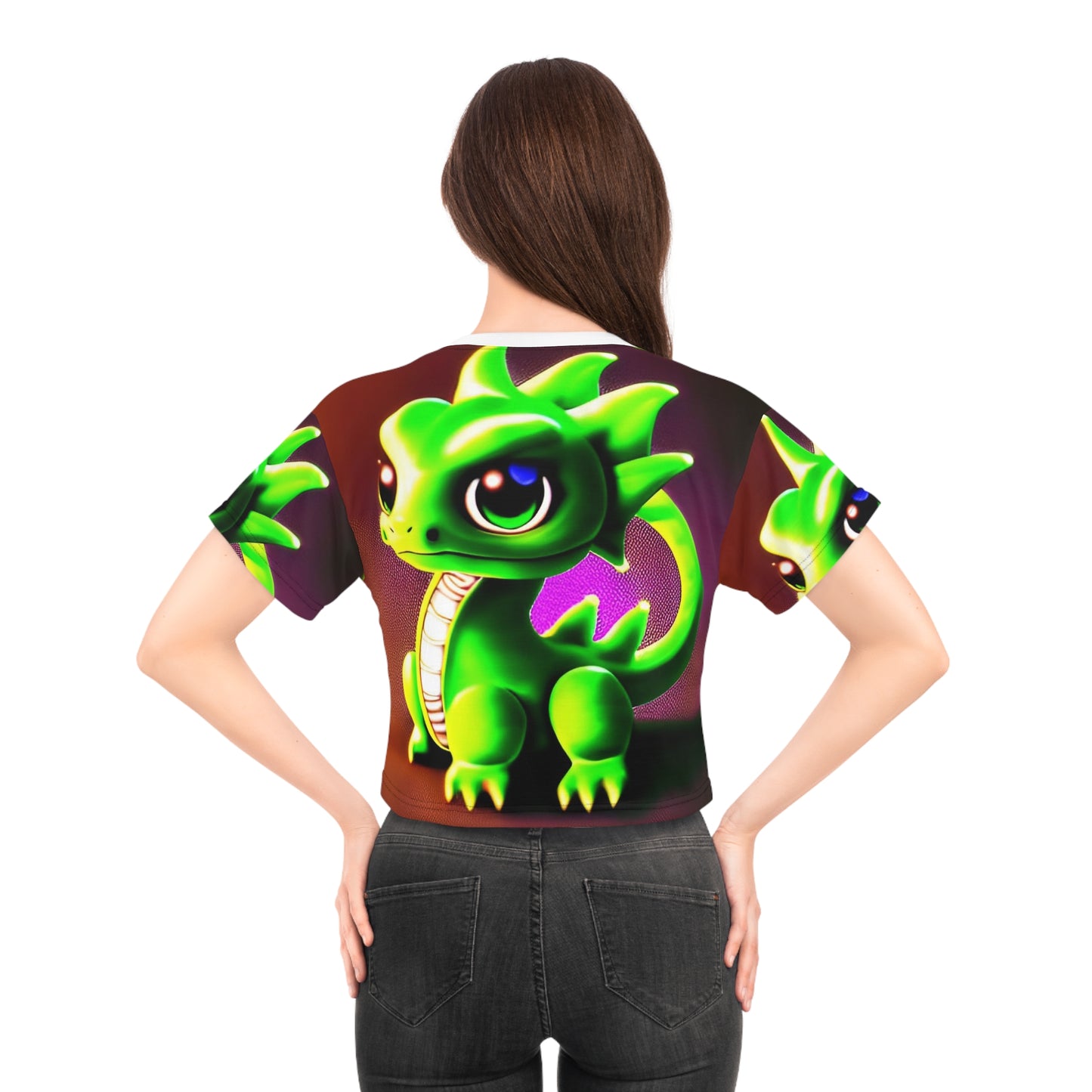 Baby Dragon Crop Tee (AOP)