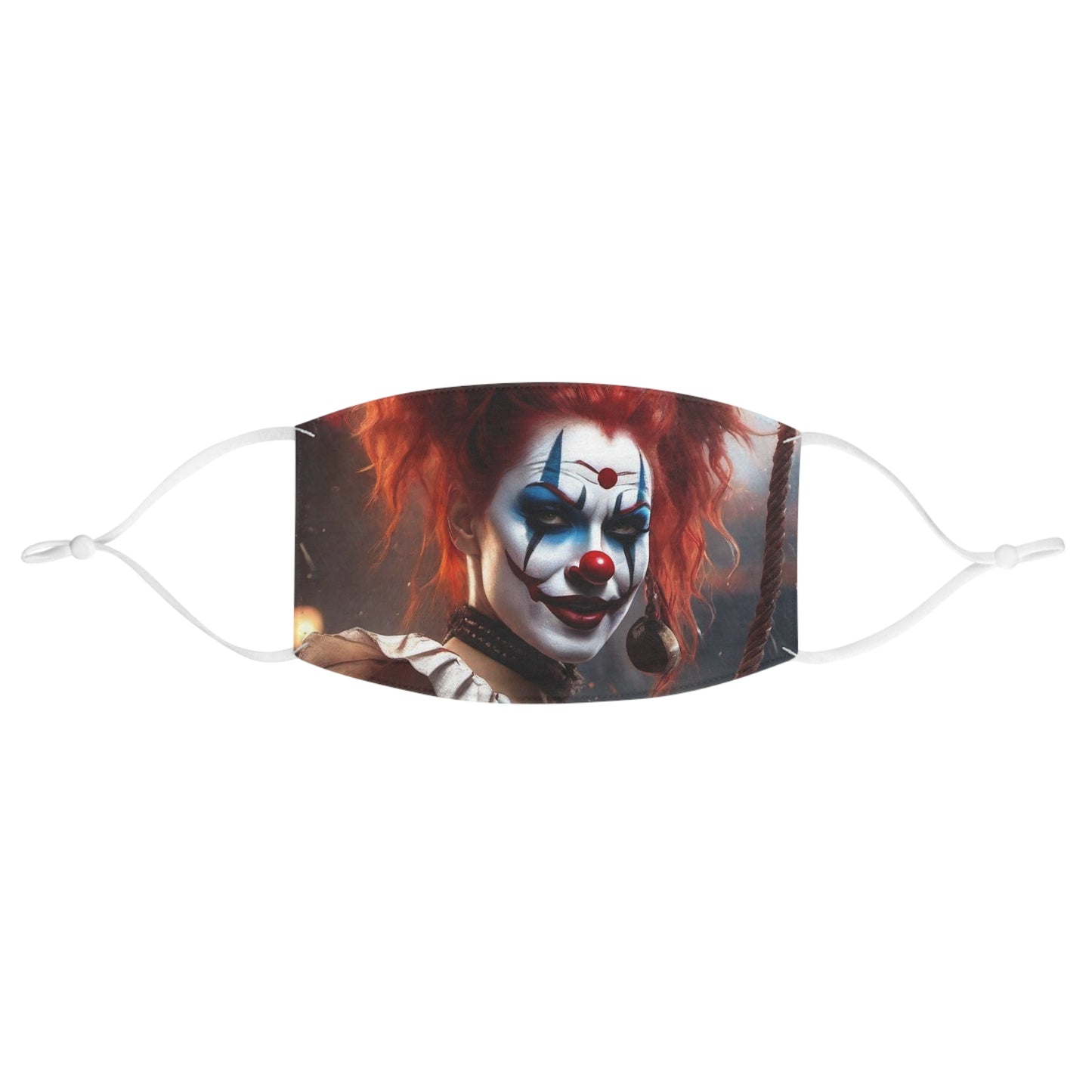 Female evil Clown Fabric Face Mask