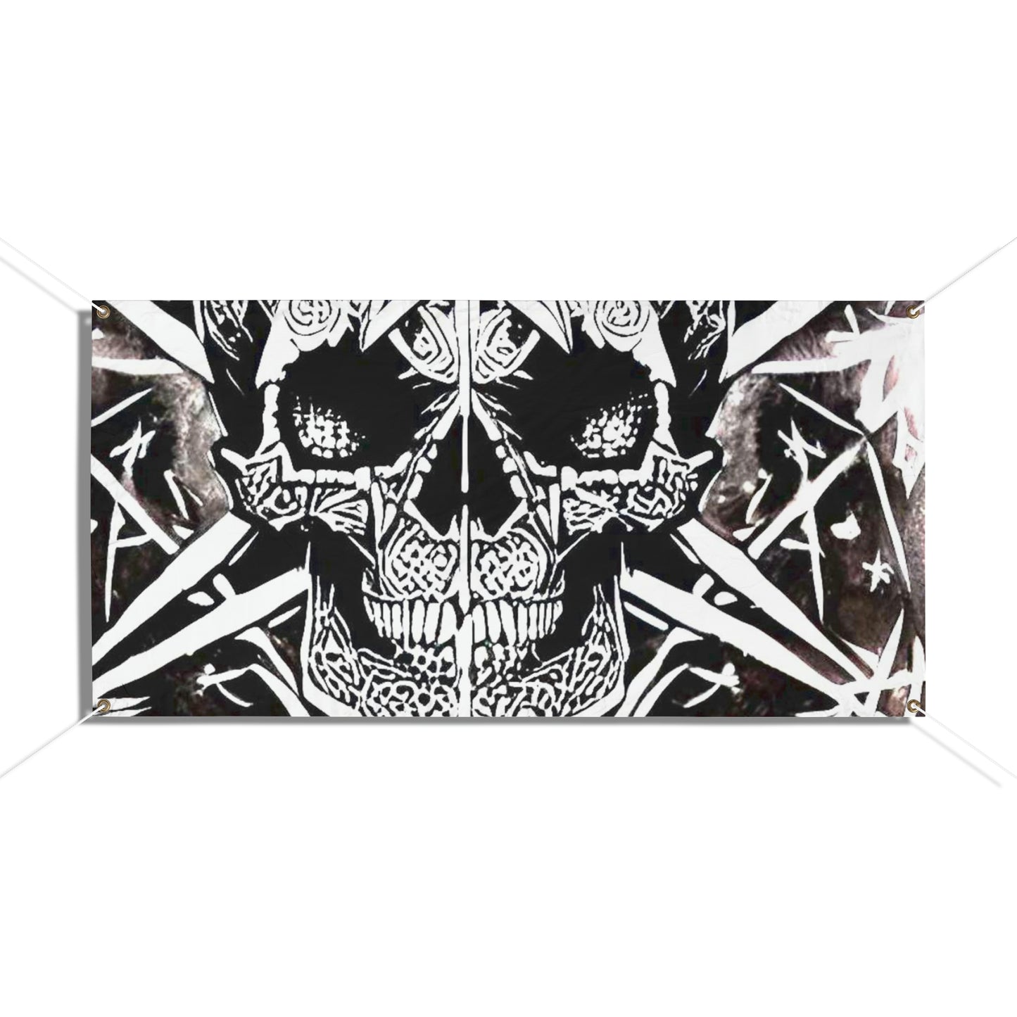 Pentagram Skull Vinyl Banners