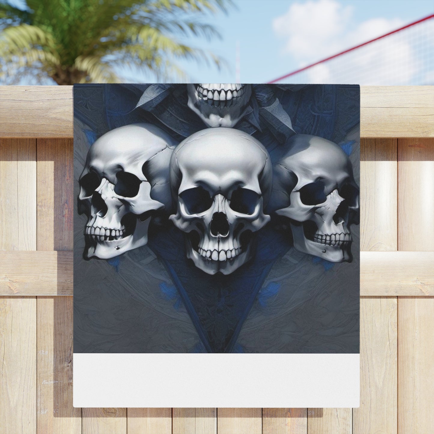 Blue Skulled Beach Towels