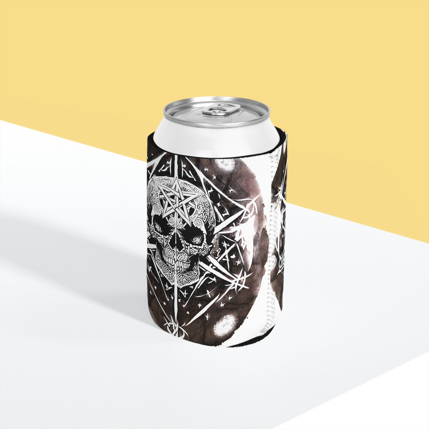 Pentagram Skull Can Cooler Sleeve