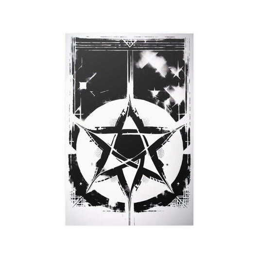 Runic Star Satin Posters (210gsm)