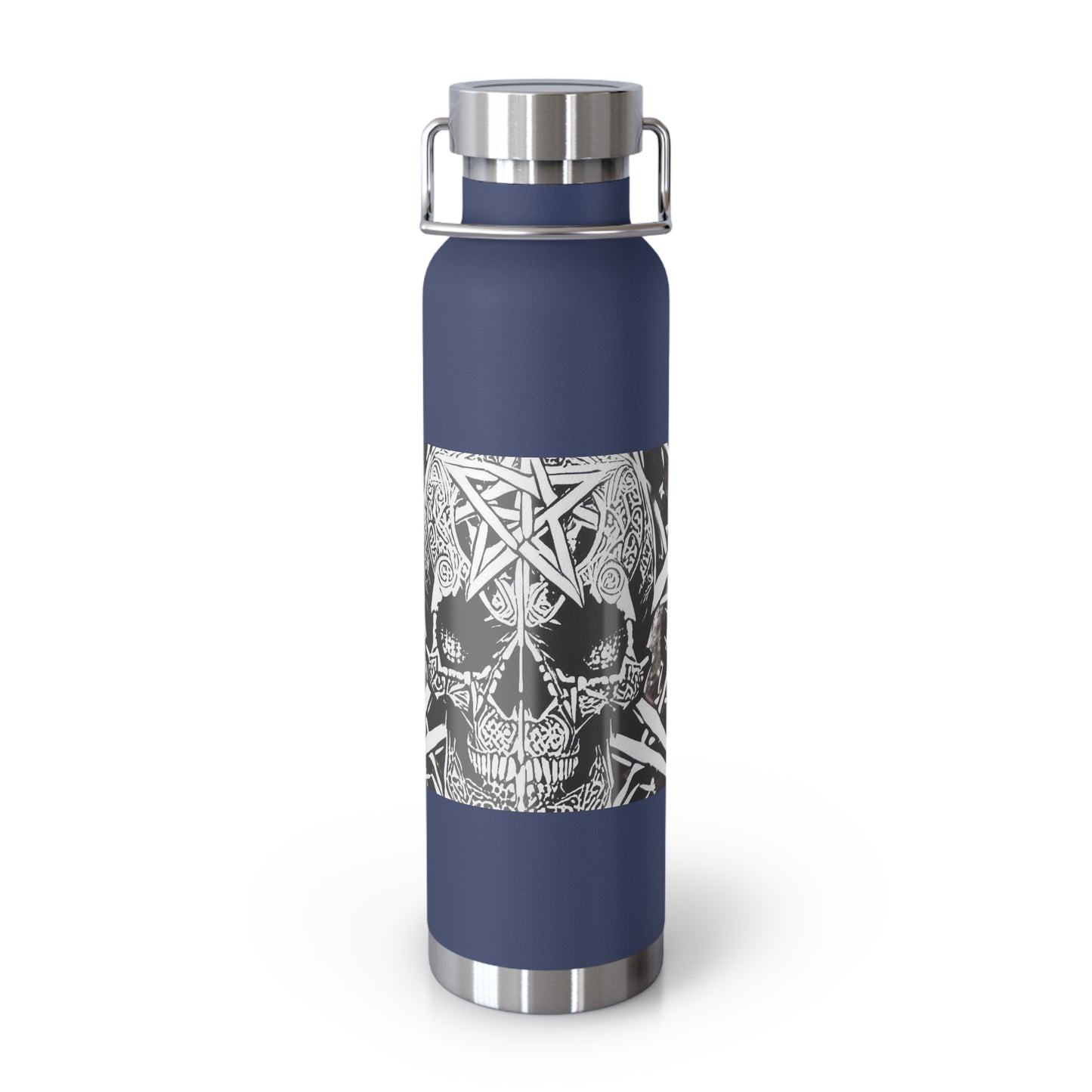 Pentagram Skull Copper Vacuum Insulated Bottle, 22oz