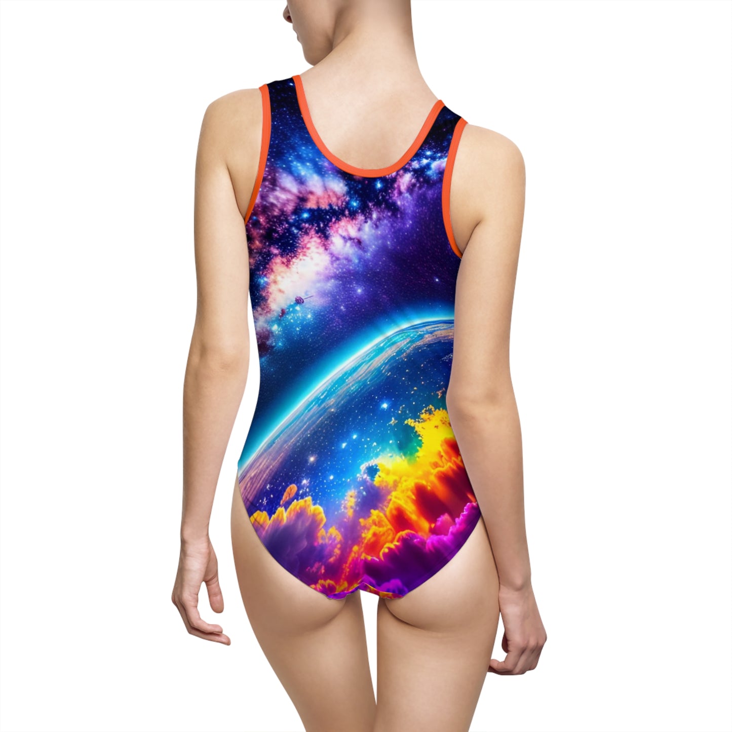 Milky Way universe Women's Classic One-Piece Swimsuit (AOP)