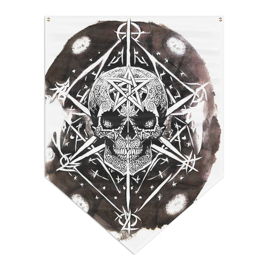 Pentagram Skull Pennant Banner