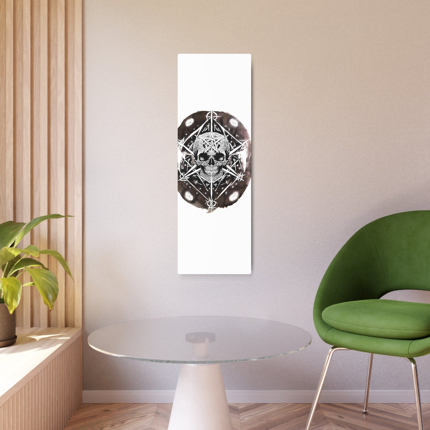 Pentagram Skull Metal Art Sign