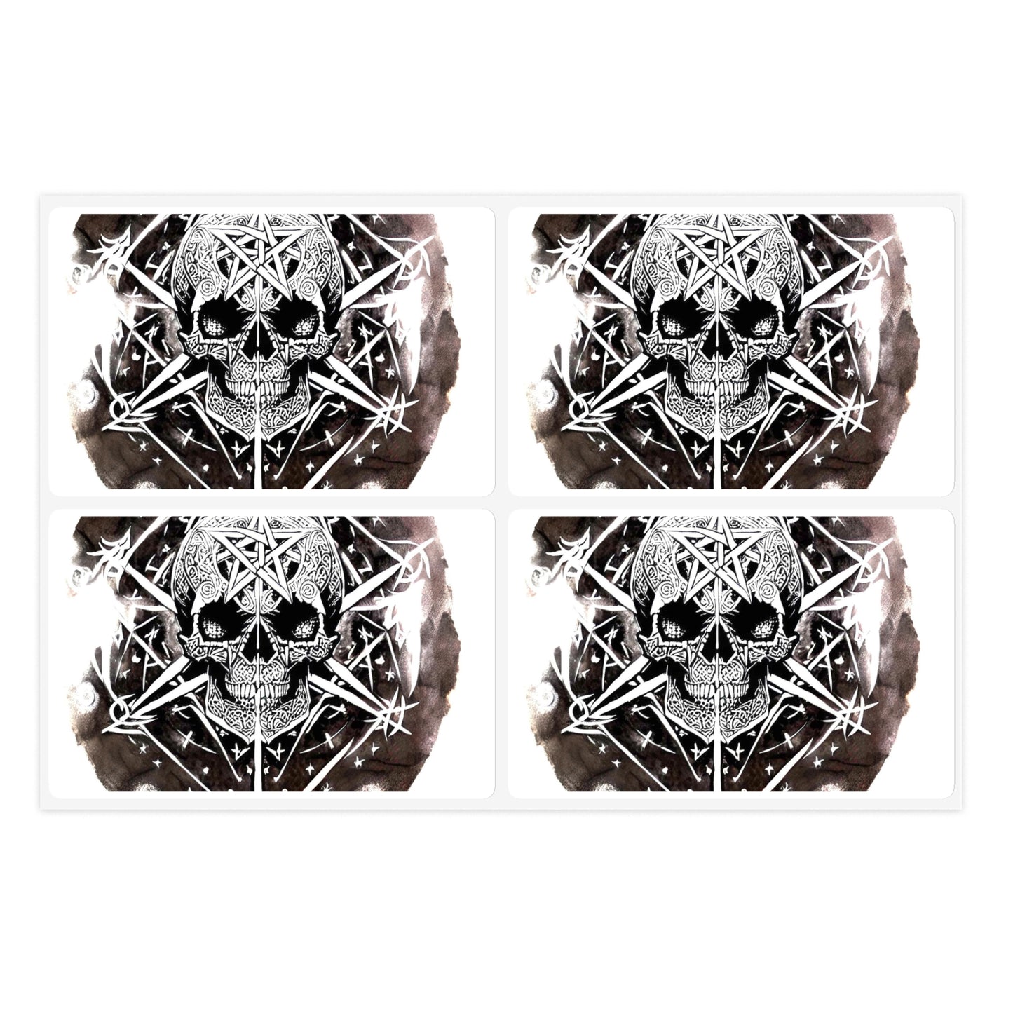 Pentagram Skull Sticker Sheets