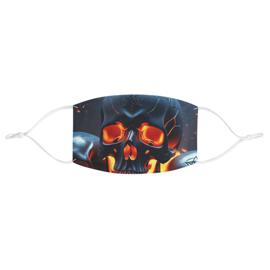 Fire Skull Fabric Face Mask