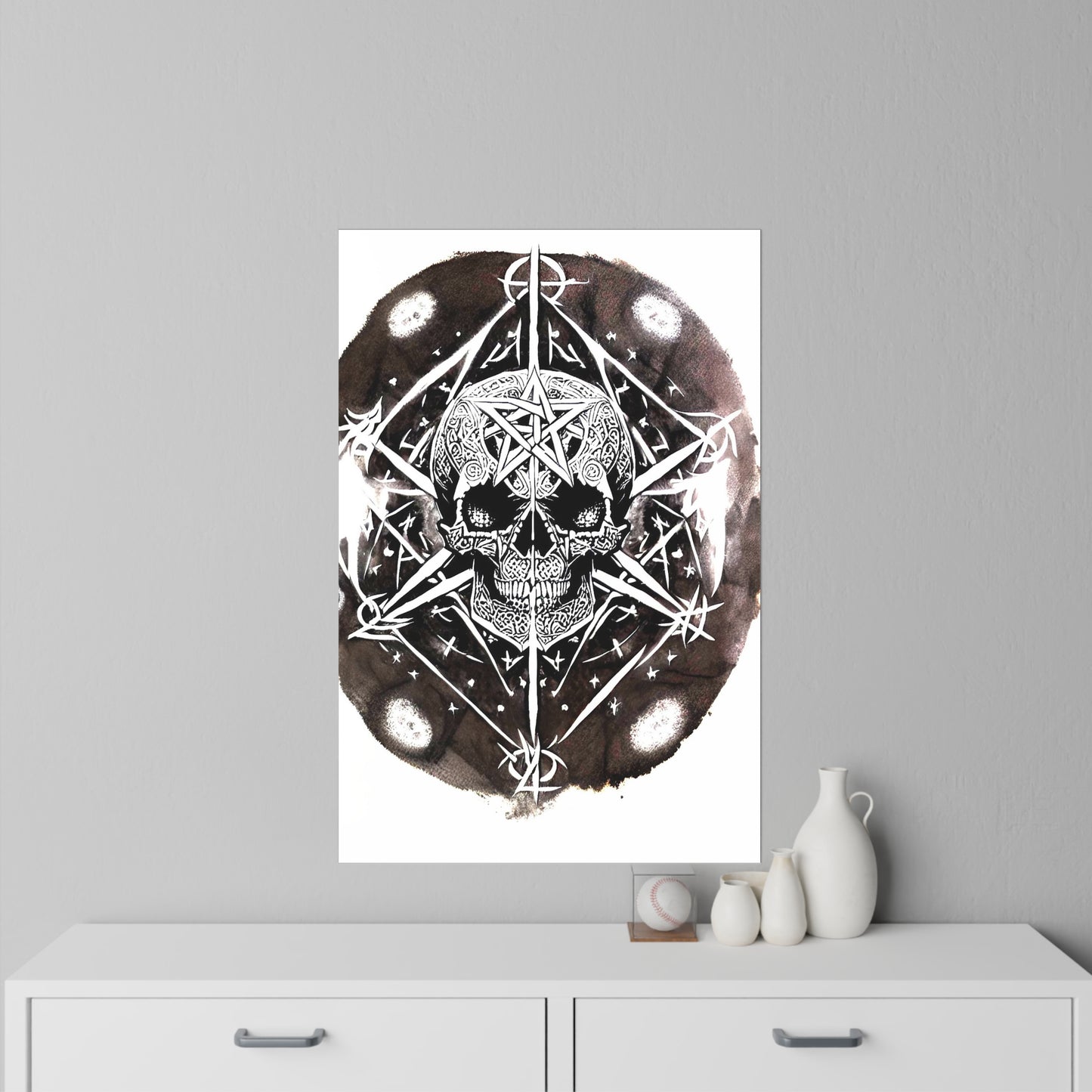 Pentagram Skull Wall Decals